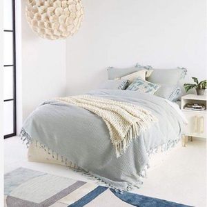 Anthropologie Adrienne Tasseled Duvet Cover